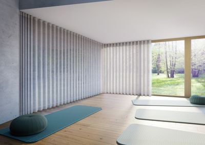 Sistemas de rieles, SG 3870, Yoga room, recessed curtain track